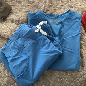 Blue Figs Scrubs! S top, M bottom Never worn!
